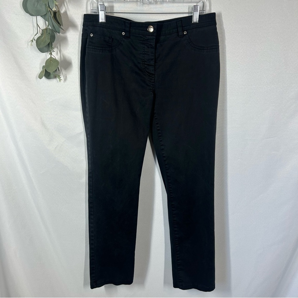 Chico’s | High Rise Straight Leg Black Pants Women’s Size 1.5 (10)